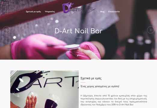 Web Developing - Design D-Art Nail Bar